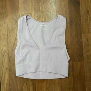 Garage purple cropped shirt